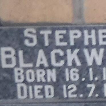 BLACKWOOD Stephen 1955-1992