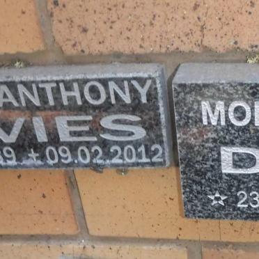 DAVIES Derek Anthony 1939-2012 &amp; Monica Elizabeth 1940-2018