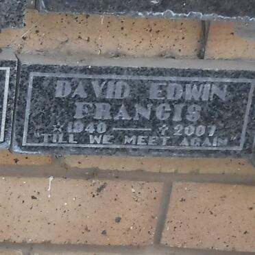 FRANCIS David Edwin 1940-2007