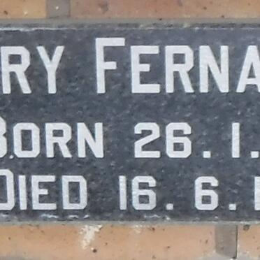 FERNANDES Mary 1913-1985