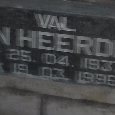 HEERDEN Val, van 1937-1995