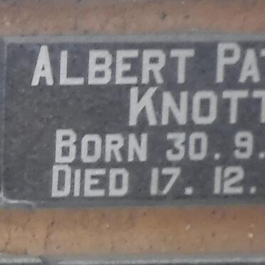 KNOTT Albert Patrick 1931-1980