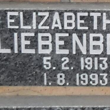 LIEBENBERG Elizabeth K. 1913-1993