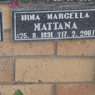 MATTANA Irma Marcella 1931-2007