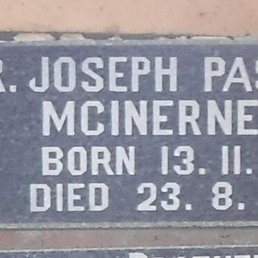MCINERNEY Joseph Paschal 1911-1977
