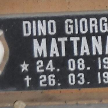 MATTANA Dino Giorgio 1930-1997