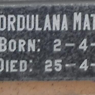 MATYSCIK Cordulana 1914-1990