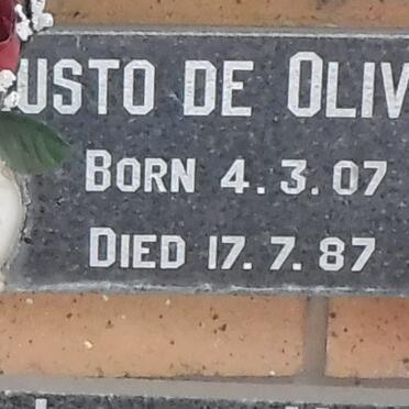 OLIVEIRA ?usto, De 1907-1987