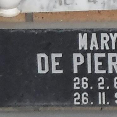 PIERRES Mary, De 1963-1997