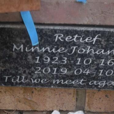 RETIEF Minnie Johanna 1923-2019