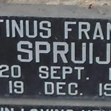 SPRUIJT Martinus Franciscus 1903-1970