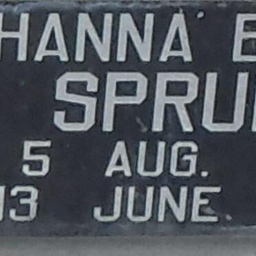 SPRUIJT Johanna Barbara 1904-2000