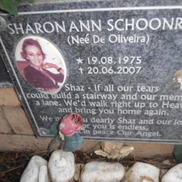 SCHOONRAAD Sharon nee DE OLIVEIRA 1975-2007