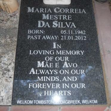 SILVA Maria Correia Mestre, Da 1942 - 2012