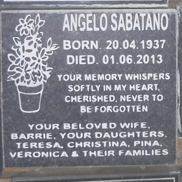 SABATANO Angelo 1937-2013