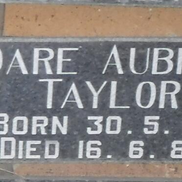 TAYLOR Dare Aubrey 1943-1984