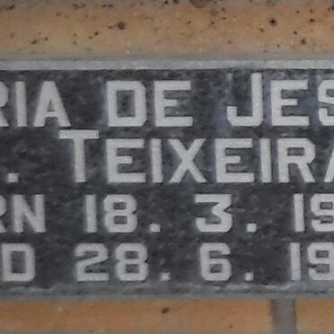 TEIXEIRA Maria de Jesus S. 1907-1983
