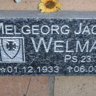 WELMANS Melgeorg Jacobus 1933 - 2017