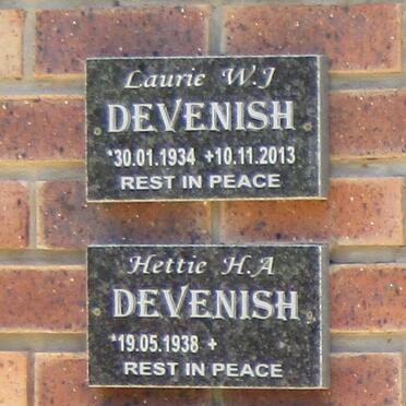 DEVENISH Laurie W.J. 1934-2013 and H.A. 1938-