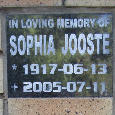 JOOSTE Sophia 1917-2005