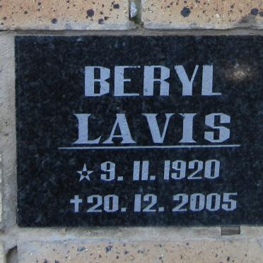 LAVIS Beryl 1920-2005