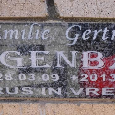 AGENBAG Emilie Gertrude 1928-2013