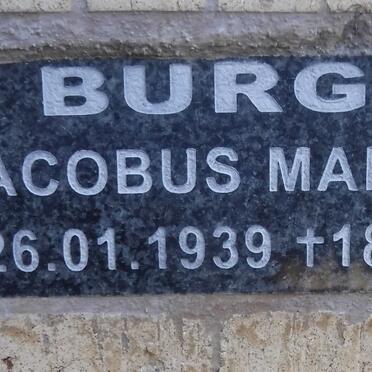 BURGER Jacobus Marthinus 1939-2006