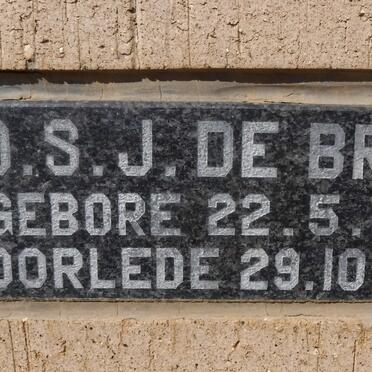 BRUYN D.S.J., de 1939-1979