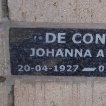 CONING Johanna Alberta, de 1927-2006