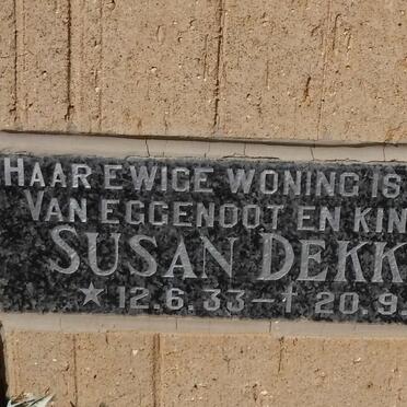 DEKKER Susan 1933-1988