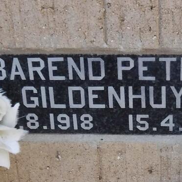 GILDENHUYS Barend Petrus 1918-1997