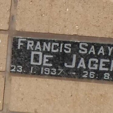 JAGER Francis Saayman, de 1937-1993