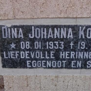 KOORTSEN Dina Johanna 1933-1990