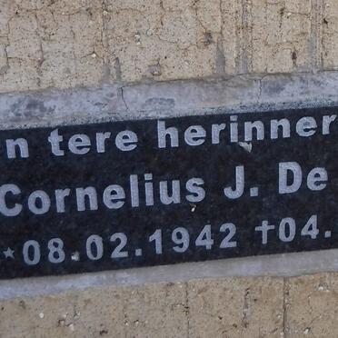 KONING Cornelius J., de 1942-2007