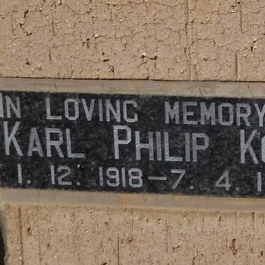 KOHL Karl Philip 1918-1985