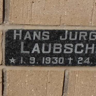 LAUBSCHER Hans Jurgens 1930-1985