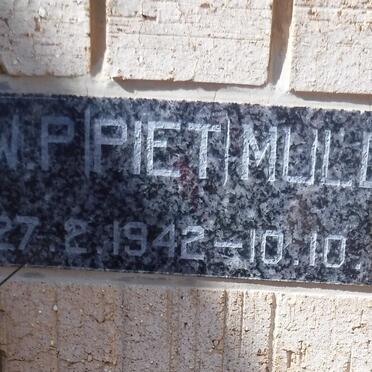 MULDER W.P. 1942-1995