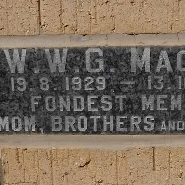 MACRAE W.W.G. 1929-1987