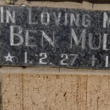MULDER Ben 1927-1987