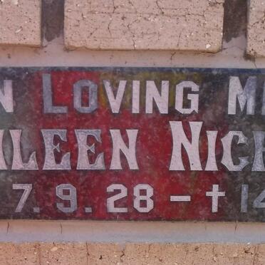 NICHOLLS Eileen 1928-1989