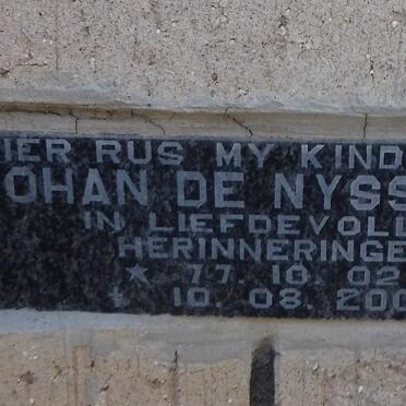 NYSSCHEN Johan, de 1977-2001