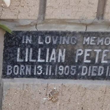 PETERSON Lillian 1905-1998