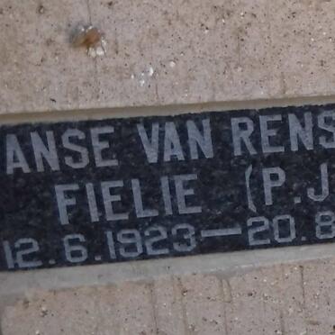 RENSBURG P.J.F., Janse van 1923-1998