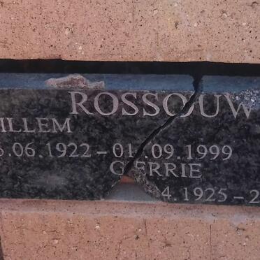 ROSSOUW Willem 1922-1999 :: ROSSOUW Gerrie 1925-2001