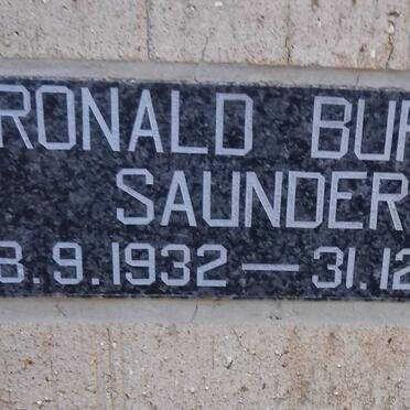 SAUNDERS Ronald Burton 1932-1996