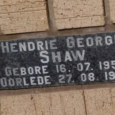 SHAW Hendrie George 1959-1992