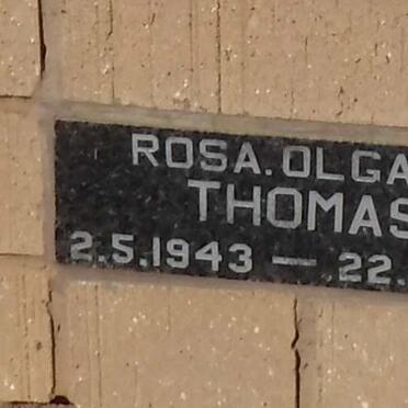 THOMAS Rosa Olga F. 1943-1994