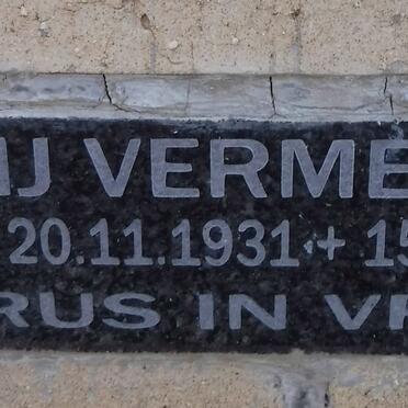 VERMEULEN H.J. 1931-2010