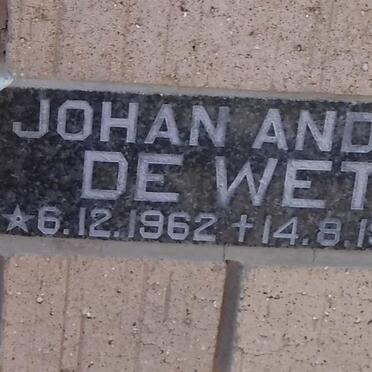 WET Johan Andre, de 1962-1995