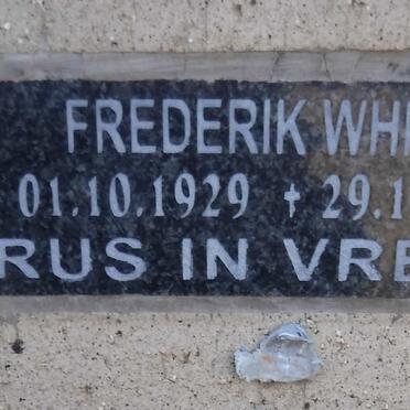 WHITE Frederik 1929-2004